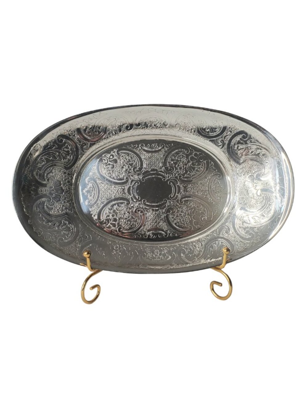 Vintage Barker Ellis Silver Plated Oval Bread Basket Roll Tray Made in England